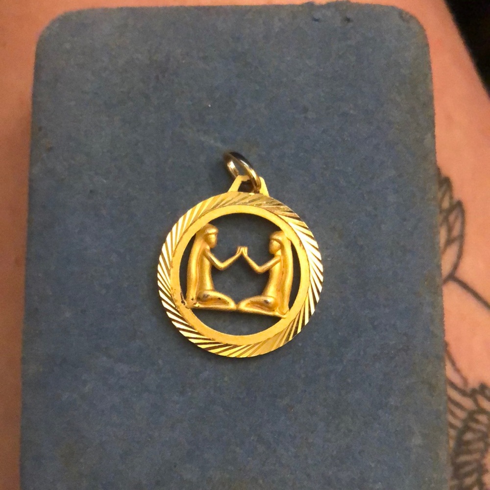 Gold Gemini pendant